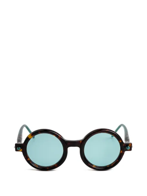 Kuboraum P1 round-frame sunglasses Brown P1