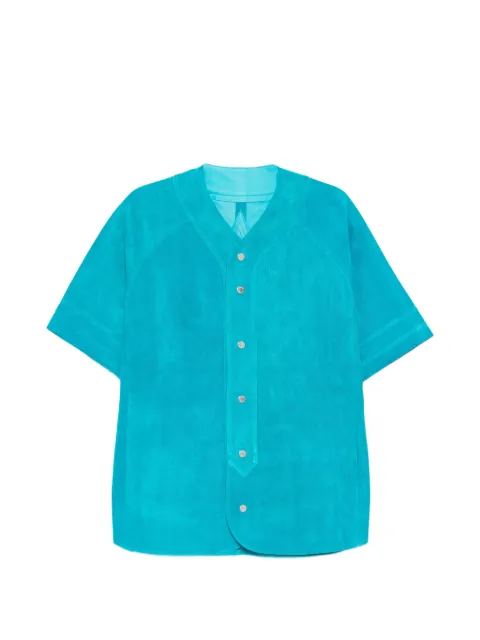 A LEATHER Baseball shirt Blue ARJ2512