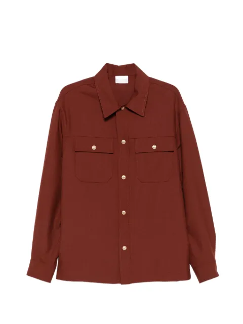 Drôle De Monsieur flap-pocket overshirt Brown KSH178PL173BR