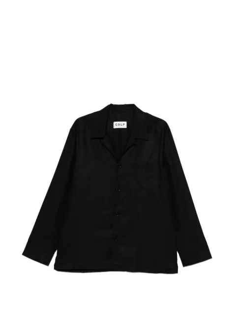 CDLP camp-collar patch-pocket shirt Black MH0012052201