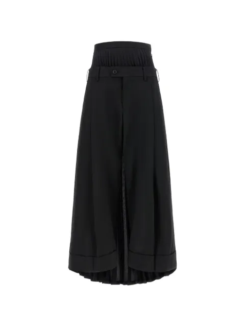 Junya Watanabe pleated trousers Black JQS001