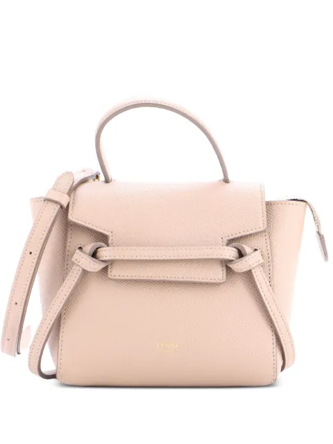 Celine Pre-Owned Belt Bag Textured Leather Pico shoulder bag Neutrals WI31ZWIEYGI83SFB