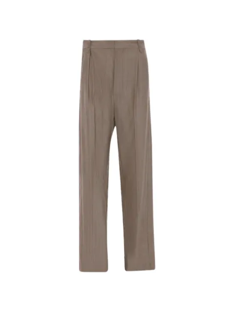 Victoria Beckham pinstripe pleated trousers Neutrals 1226WTR007113A