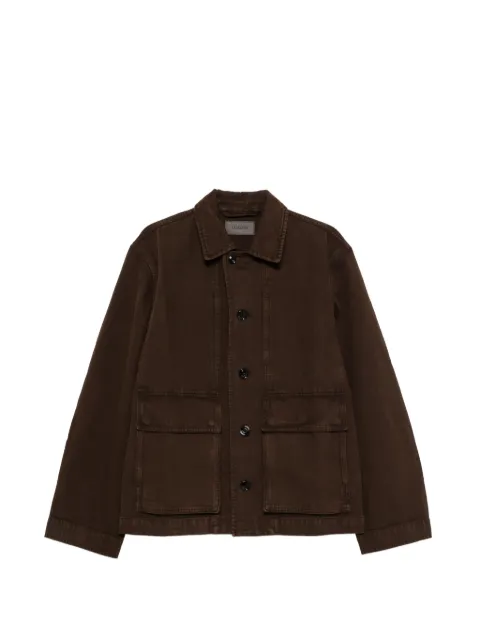 LEMAIRE boxy jacket in heavy garment-dyed broken twill Brown OW1223LD1077