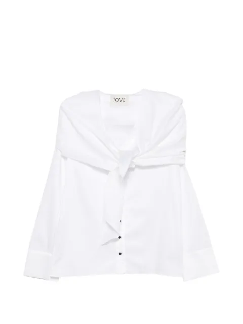 TOVE Nia draped top White TVB162WHT