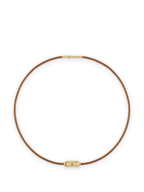 Marie Lichtenberg Micro Lasso emerald necklace Gold ML01472