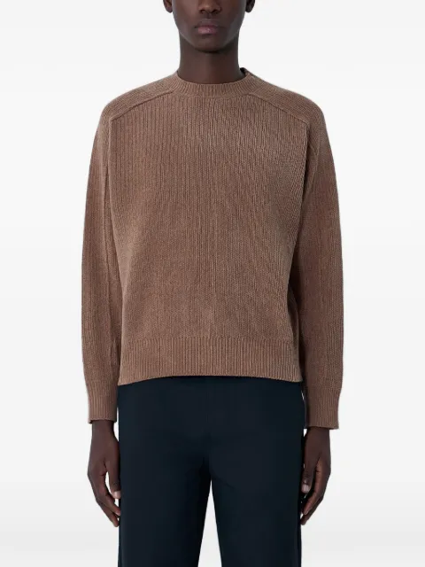 Stüssy ribbed-knit crew-neck sweater Brown 117271