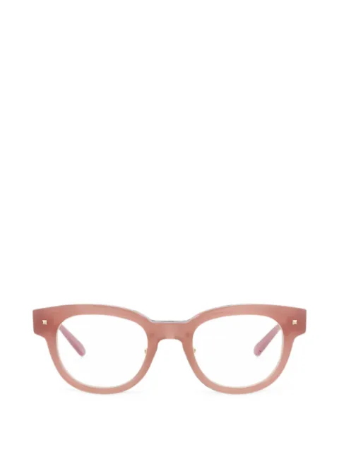 VALENTINO GARAVANI EYEWEAR Rockstud round-frame glasses Pink VLX163AFC
