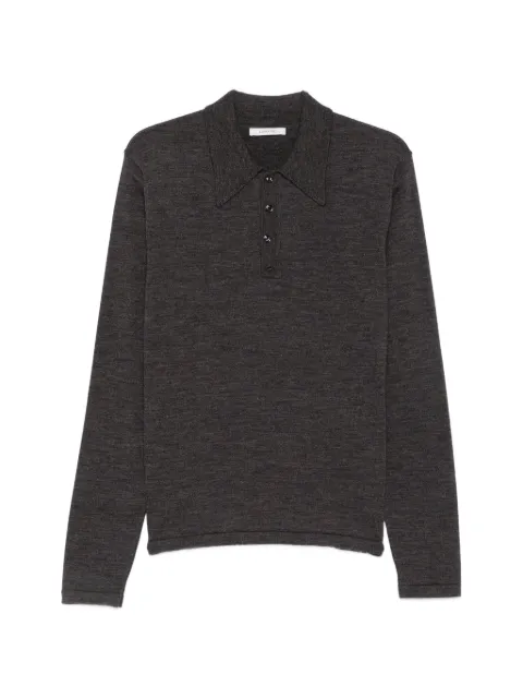 LEMAIRE long-sleeve wool polo shirt Grey TS0031LK1072