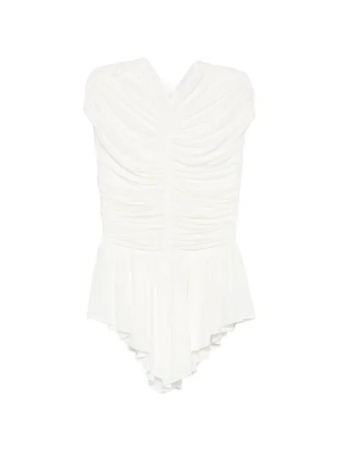 TOVE Gabor ruched blouse Neutrals TVE029LEM