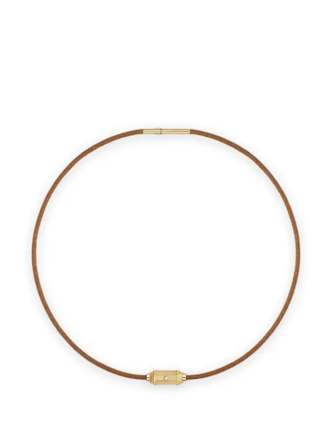 Marie Lichtenberg Micro Lasso diamond locket necklace Gold ML01461