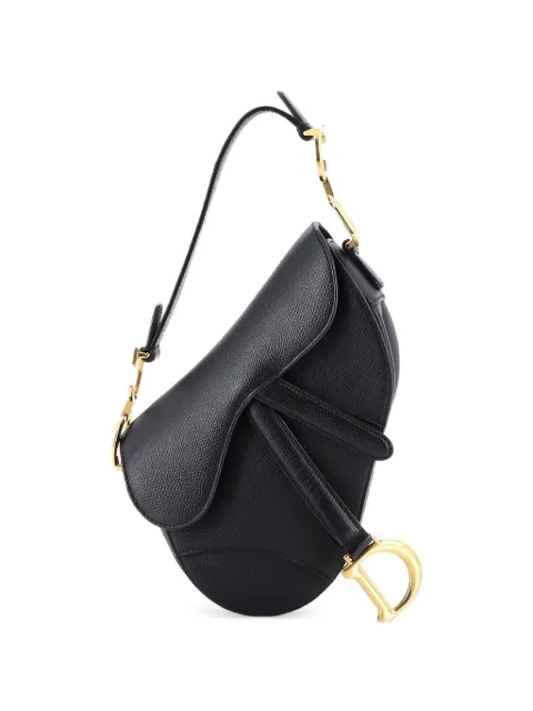 Christian Dior Pre-Owned Saddle Handbag Leather Mini shoulder bag Black PU3URHYBH75PKEM1