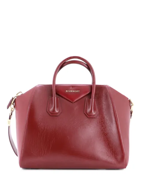 Givenchy Pre-Owned Antigona Bag Glazed Leather Medium satchel Red 921M7IPL64OV7YOA
