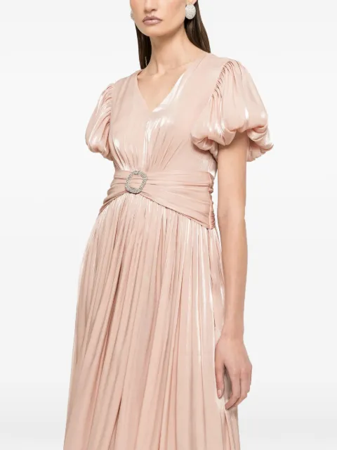 NISSA crystal detail chiffon dress Pink RS16029NUDE