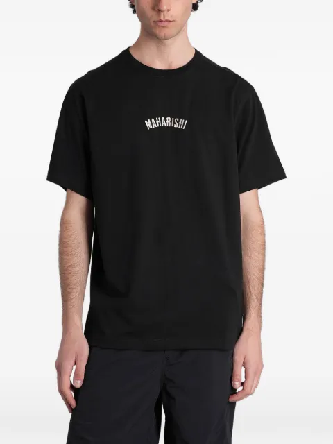 Maharishi logo-embroidered T-shirt Black 7290