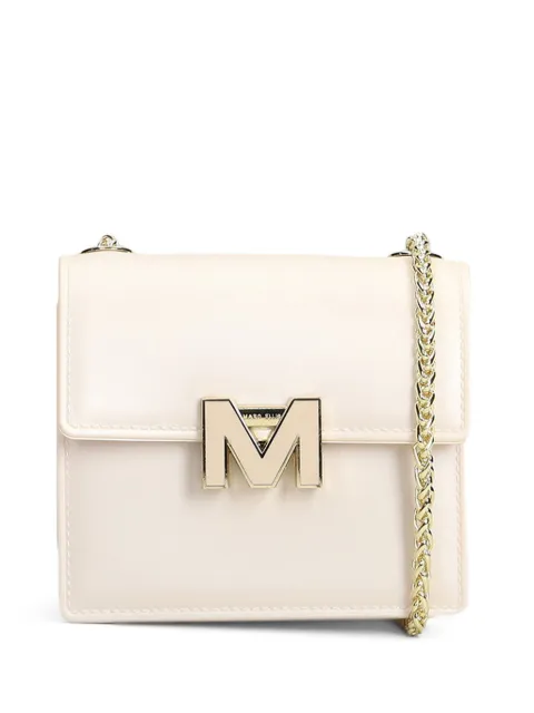 Marc Ellis logo-plaque chain-link mini bag Neutrals FLATSUPERMEES