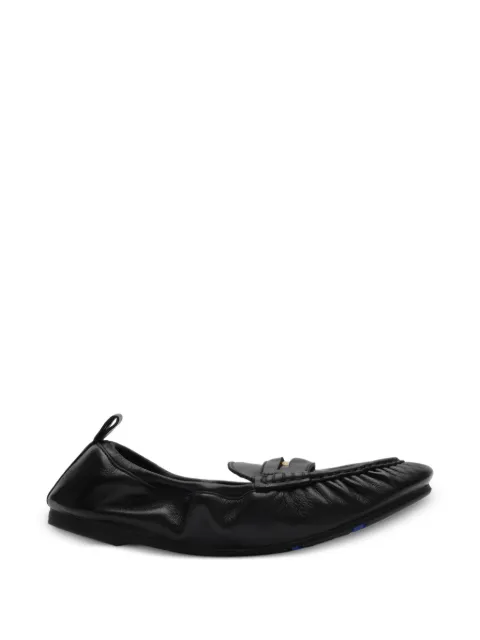 Burberry leather fawn loafers Black 8123567