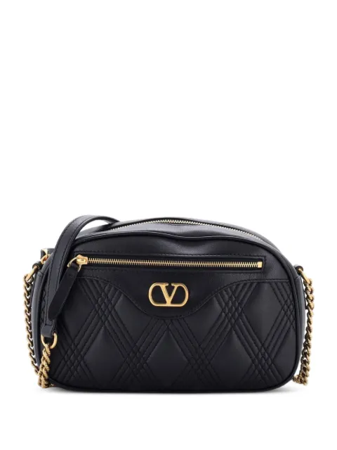 Valentino Garavani Pre-Owned Quiltie 67 Camera Bag Quilted Leather Small crossbody bag Black 2KY0WK42O29DDZQ2