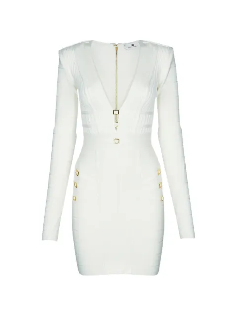 Elisabetta Franchi mini knitted dress White AM23D62E2