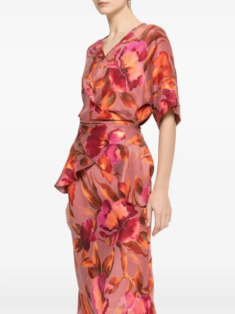 NISSA printed midi skirt Pink F16615PRINT