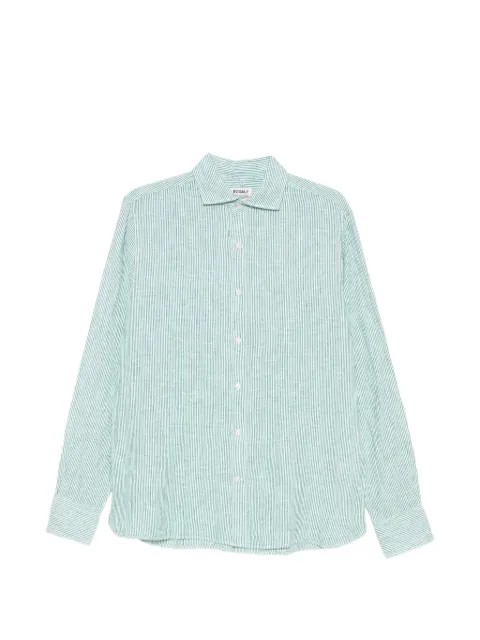 Ecoalf Alfredo striped shirt Green MCMGASRALFRE0725S26364