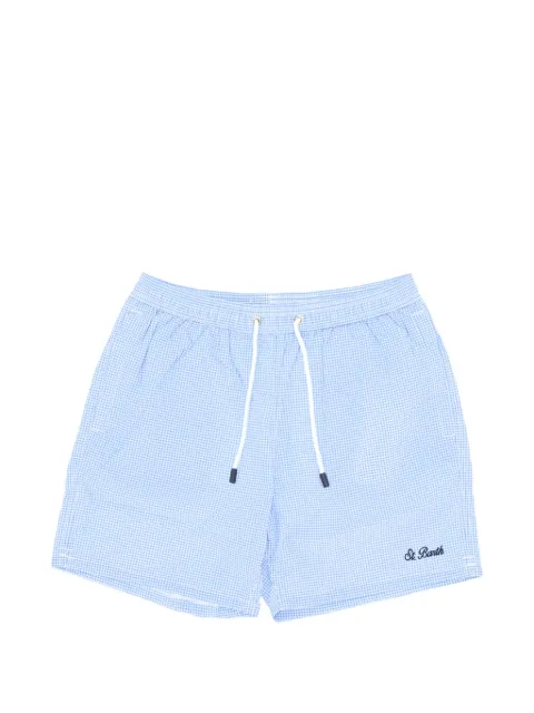 MC2 Saint Barth gingham swim shorts Blue PATMOS01714L