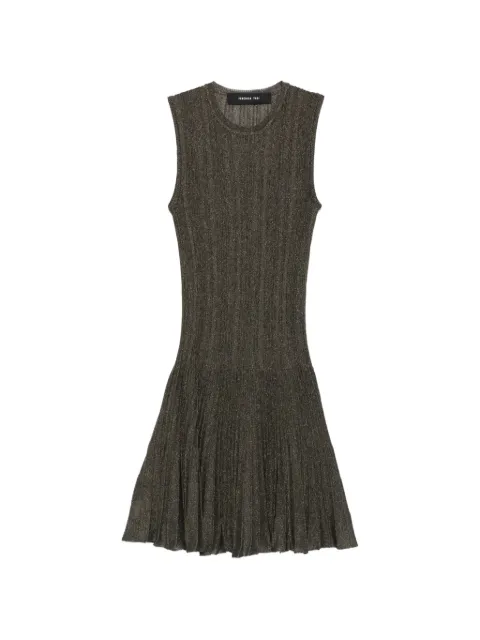 Federica Tosi ribbed-knit sleeveless mini dress Brown 4231145288