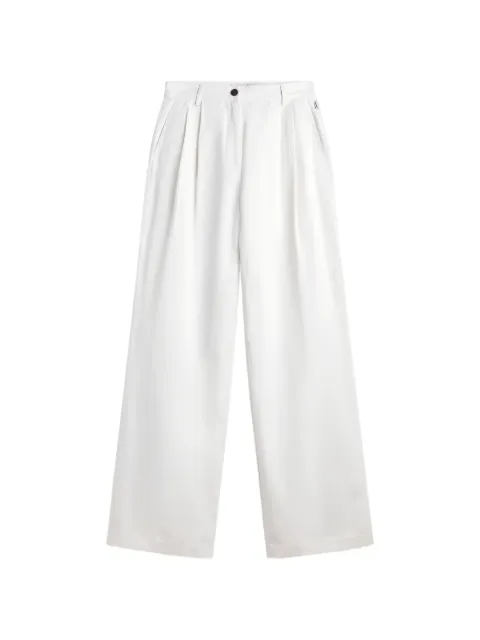 Ecoalf pleated wide-leg trousers White MCWGAPAMIEL00158S26998