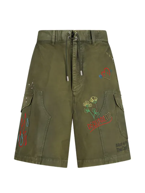 DSQUARED2 embroidered cargo shorts Green S71MU0904D35106