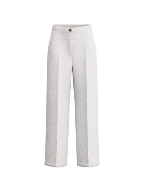 Marella floral-embroidered trousers White 2615131172200192006
