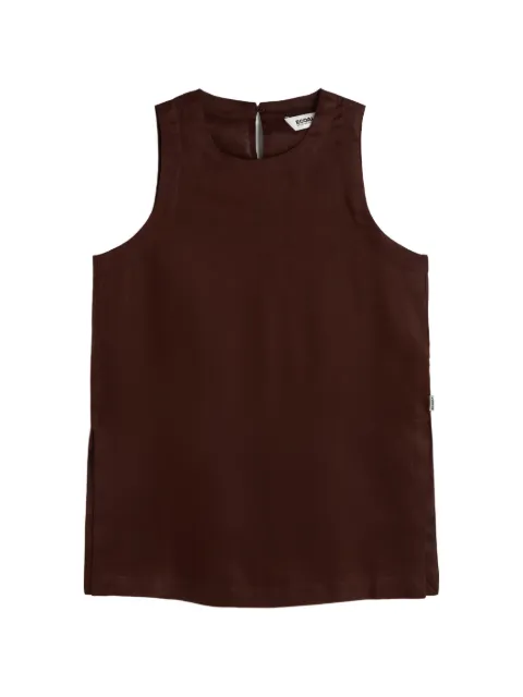 Ecoalf linen tank top Brown MCWGASRSIASH0710S26538