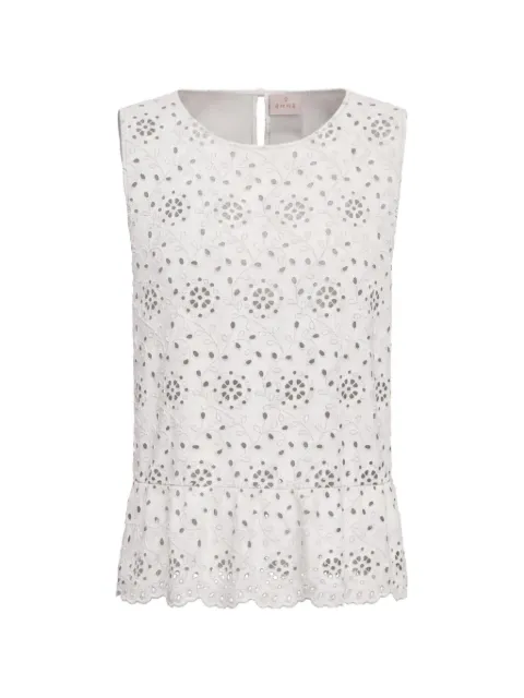 Marella broderie-anglaise crew neck top White 2615941022200517001