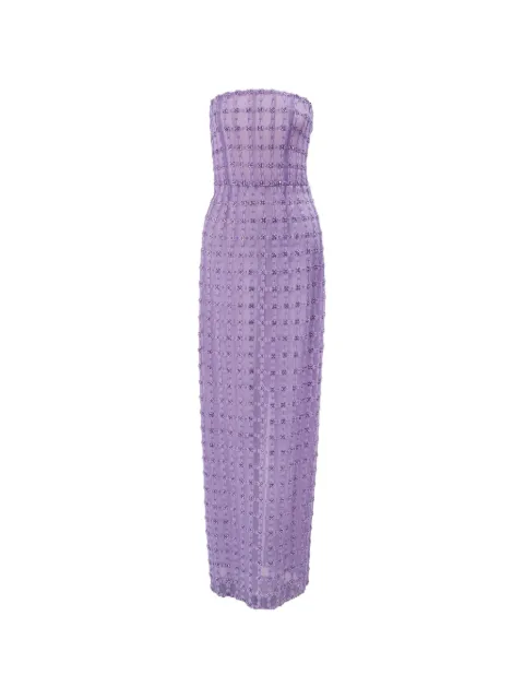 Carolina Herrera crystal-embroidered column gown Purple S2611E732NTU