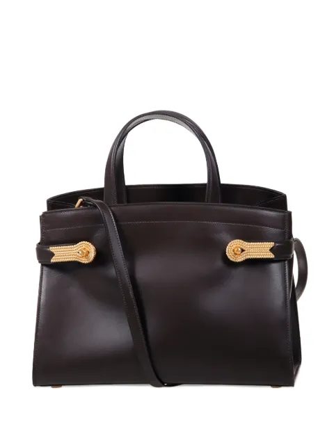 amato daniele mini Queen Dual logo-detail tote bag Brown A2817864A