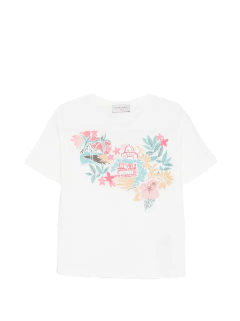 ERMANNO FIRENZE graphic-print cotton T-shirt White D48EL040EE9
