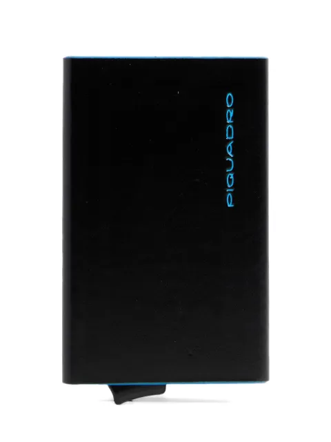 PIQUADRO logo-print card holder Black PP4825B2BLR