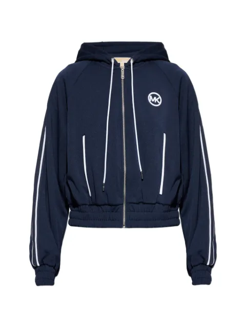 Michael Michael Kors logo-embroidered zip-up hoodie Blue 409MIDNIGHTBLUE