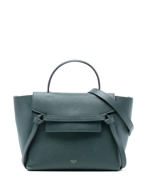 Celine Pre-Owned 2017 Micro Grained Calfskin Belt Bag satchel Green KR3FBCCK6LCFIET1