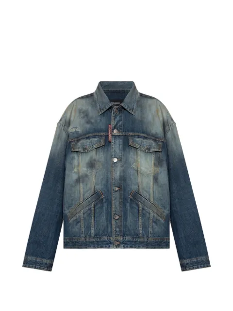 DSQUARED2 distressed faded denim jacket Blue S75AM1109S30309