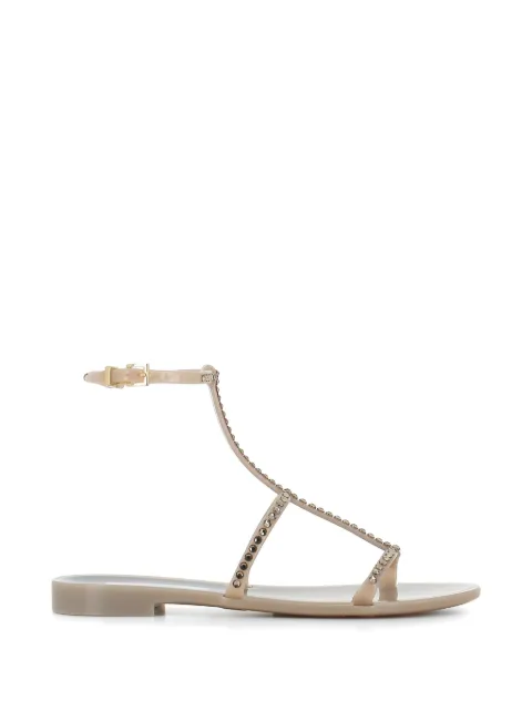 MENGHI James crystal-embellished T-bar sandals White 1000SW