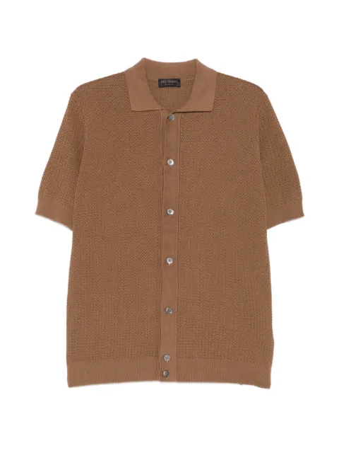 Dell'oglio crochet-knit shirt Brown CA3MCCR14L