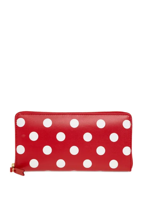 Comme Des Garçons polka-dot leather wallet Red SA0110PD0
