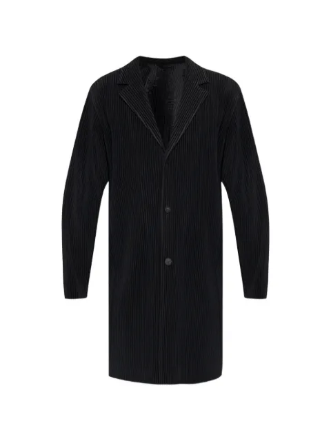 Homme Plissé Issey Miyake pleated coat Black HP37JD3020