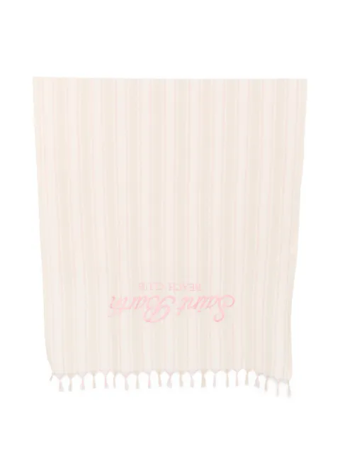 MC2 Saint Barth striped beach towel Neutrals FOUL002