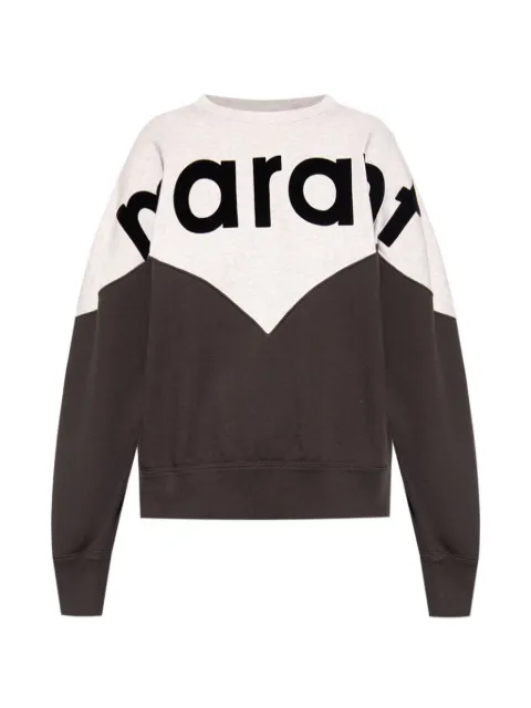 MARANT ÉTOILE Huston logo-print hoodie Brown FADEDBLACK