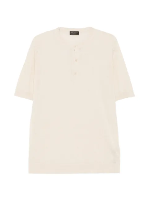 Dell'oglio knitted Henley T-shirt Neutrals SE1MCLS16R