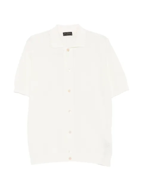 Dell'oglio crochet-knit short-sleeve shirt White CA3MCCR14L