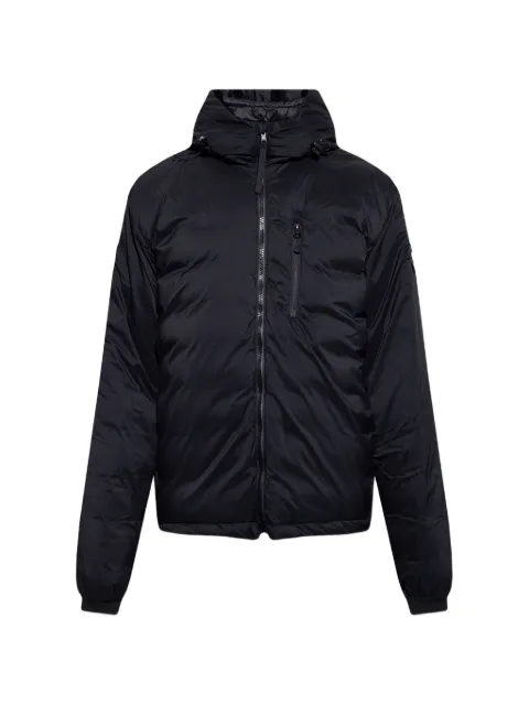 Canada Goose logo-patch hooded jacket Black 5078MB0