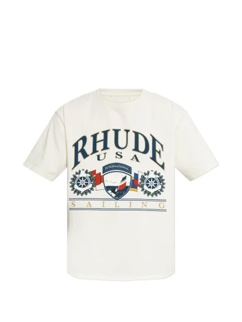 RHUDE graphic-print T-shirt Neutrals PS26TT100123166