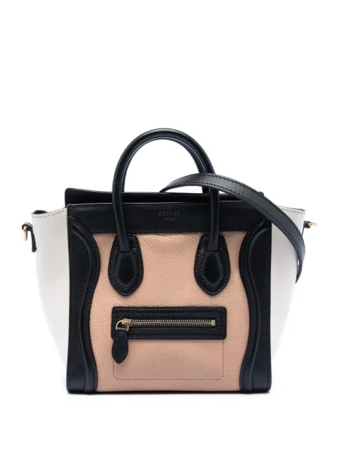 Celine Pre-Owned 2013 Nano Tricolor Leather Luggage Tote satchel Brown JAJR52VDH4K1SZ0Z